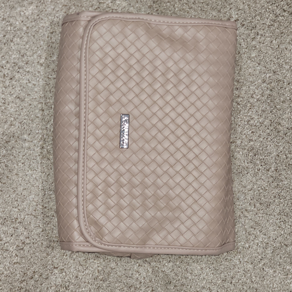 Woven Tan Clutch